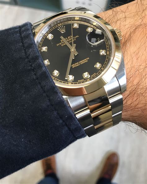 rolex datejust ii gold schwarz